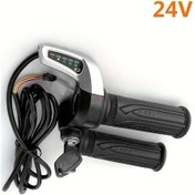 Resim Boatshop1 24v Elektrikli Bisiklet Gaz Kumandası Led Göstergeli Akıllı Voltaj Kilidi 