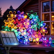 Resim 100/50/20 LED Güneşli Kiraz Çiçeği Dize Işıkları, 8 Mod, Ev Verandası, Bahçe, Bahçe, Düğün, Cadılar Bayramı, Noel - Güneşli Peri Işıkları ile Push Button Kontrol, Dış Mekan Süsleri | Canlı Dış Mekan Aydınlatması | Güneş Enerjili Işıklar, Kiraz Çiçeği Süsleri Cadılar Bayramı Süsleri, Noel Süsleri 