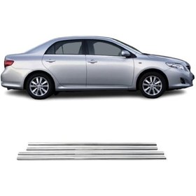 Resim Toyota Corolla Krom Cam Çıtası 4parça 2007-2013 Arası P.çelik 