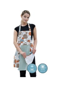 Resim Tulipa Ayar Askılı Sıvı Geçirmez Su Geçirmez Mutfak Önlüğü Eldiven Tutacak Antrasit 