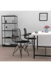 Resim Knsz kafes tel sandalyesi 1 li mazlum syhsyh kolçaklı ofis cafe bahçe mutfak 