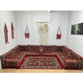 Resim Coton Şark Köşesi Otantik Desen Minder Takımı Konsept 19 Parça 