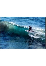 Resim Hırçın Dalgalarda Sörf Deneyimi Kanvas Tablo Yf-1025 