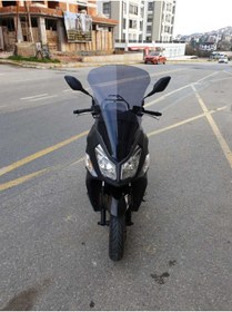 Resim MOTOCAM SYM JET 14 Siperlik Ön Cam 2017-2025 Model 72cm Açıkfüme Renkli 4mm UZUN TUR CAMI 