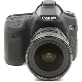 Resim Easycover Canon 70D Silikon Kılıf Ecc70Db (Siyah) 