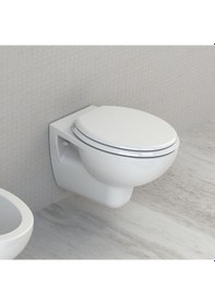 Resim Turkuaz Seramik Cerastyle Lila Asma Klozet + Yavaş Kapak 