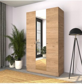 Resim Trendline 3 Kapaklı Aynalı Gardırop-florida Meşe 120x207x53 Cm 