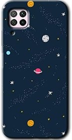 Resim MRCİLETİSİMmrc-184552 Çizim Gezegen Kılıf Kapak Hayalet Ekran Yandan Gözükmez Huawei P40 Lite ile uyumlu 