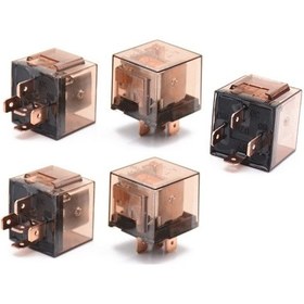 Resim 5 Adet 100a Gösterge Işıklı Otomotiv Rölesi 24v 4 Fiş 100a 