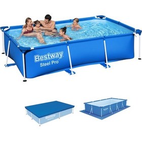 Resim Bestway Dikdörtgen Prefabrik Havuz Set BW450 56403 61 x 170 x 259 CM 