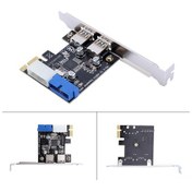 Resim Moveevo Pcı-e X1'den Usb3.0'a Genişletme Kartı - 5 Gbps Aktarım Hızı, 2 Port, Ön 20pın Bağlantı, Windows Uyumlu 