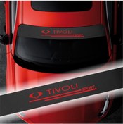 Resim Ssangyong Tivoli Için Karbon Ön Cam Oto Sticker 