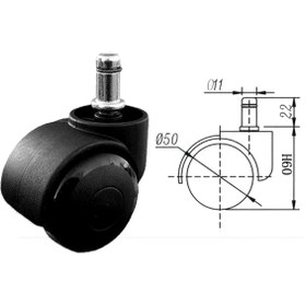 Resim Genel Markalar Ofis Koltuğu Tekerleği Koltuk Tekeri 5 Adet Sandalye Tekerleği Dönerli Tekerlek - Tekerlekler - Tek 