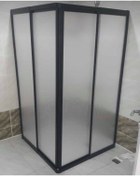 Resim nokta duşakabin 90x90 Teknesiz Mika Duşakabin Siyah Profil 