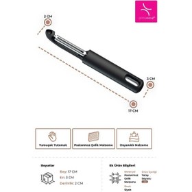 Resim Primanova Paslanmaz Çelik Yatay Soyucu - Siyah Siyah 