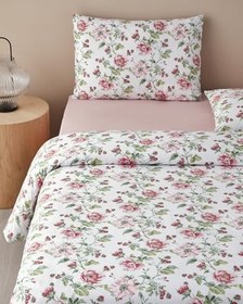 Resim English Home Sparkling Flowers King Size Nevresim Takımı Yeşil 