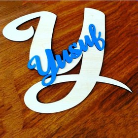 Resim Bebek-çoçuk Odası Kapı & Duvar Süsü Kişiye Özel Y Harfi 