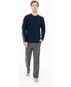 Resim U.S. Polo Assn. Erkek Kışlık Lisanslı Uzun Kol Pijama Takım 18957 Lacivert 