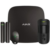 Resim AJAX Hub Kit\u002FStarterKitHub Cam 9bölgeli (Zon) GSM+GPRS Kablosuz Alarm Seti KeyPad YOK SİYAH 