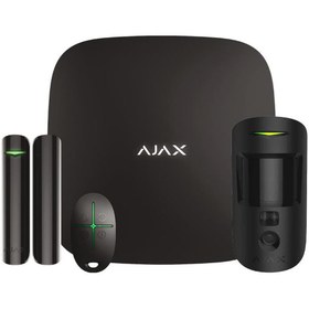 Resim AJAX Hub Kit\u002FStarterKitHub Cam 9bölgeli (Zon) GSM+GPRS Kablosuz Alarm Seti KeyPad YOK SİYAH 