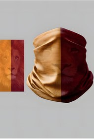 Resim NIFF ; Sarı Kırmızı Tasarımlı Motorcu Çok Amaçlı Outdoor Boyunluk Unisex Bandana 