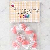 Resim Loren Crafts 8'li Desenli Düğme - 1094 
