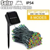 Resim 20/50/100/200 LED Güneş Dize Işıkları - Ağaçlar, Avlular, Düğünler, Partiler, Ev, Çim, Kamp ve Noel Dekoru için Su Geçirmez, Çok Renkli Dış Mekan Aydınlatması - Güneş Enerjili, 600mAh Nikel Pil, Güneş Şarjı, Noel Işıkları 