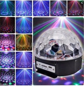 Resim Kenpazar Disko Topu Müzik Çalar Renkli Lazer Işıklı Bluetooth Sese Duyarlı Işıklar Disko 
