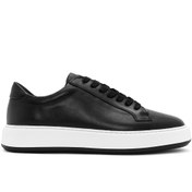 Resim Derimod Erkek Siyah Bağcıklı Deri Sneaker,Kışlık Spor Ayakkabı 25WFD630718 