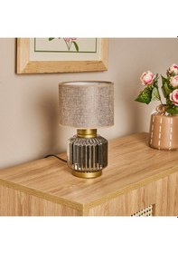 Resim Luce Rosa Cam Abajur - Füme / Kahverengi / Eskitme Çok Renkli 