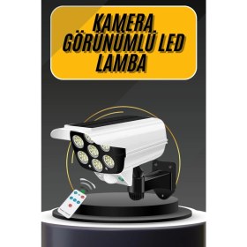 Resim LED Lamba-Güneş Paneli Destekli Uzaktan Kumandalı Solar LED Lamba 
