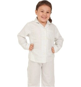 Resim The Don Krem Kareli Kız Çocuk Pijama Takımı (9-14 Yaş) 