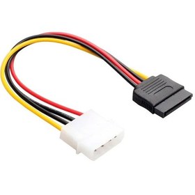 Resim 4 Pin Ide Molex Erkek Power To Sata 15 Pin Dişi Power Çevirici Kablo 30 Cm 