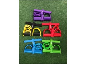 Resim 4 Lastikli Kırmızı Body Trimmer Vücut Şekillendirici Egzersiz Karın El Ayak Direnç Lastiği 