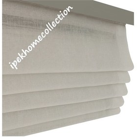 Resim Katlamalı Keten Tül Stor Perde (444106741) 