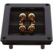 Resim 2x Dıy Ev Araba Stereo 4 Yollu Hoparlör Kare Kutusu Terminali Ciltleme Post 