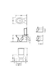 Resim Serel Etna Btw Duvara Sıfır Klozet Seti 4 Parça Set.en69sts110h 