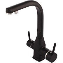 Resim Pemax Water Solutions Arıtma Çıkışlı 3 Yollu Prizma Batarya Siyah Renk 