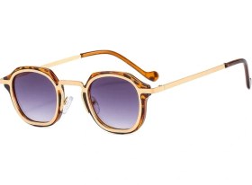 Resim Elmpaly C9 Bean Çiçek Gri Gradyan Retro Küçük Yüz Metal Punk Gözlük 12+ 