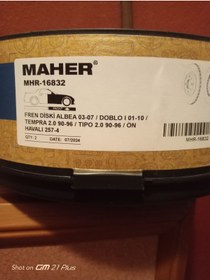 Resim MAHER Doblo Albea Marea Punto Palio 1.3 1.4 Fren disk aynası 14 jant 4 bijon 