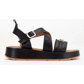 Resim Analin Shoes Kadın Deri Çapraz Bilekten Bantlı Günlük Sandalet - Beyaz 