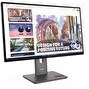 Resim Lenovo ThinkVision P27QD-40 64B3ZAR2TK 27” QHD Pivot Type-C RJ45-MC60 Webcam 4ms 120Hz 2560x1440 WLED Monitör 