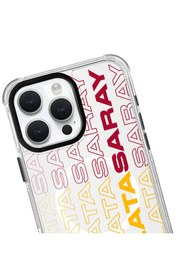 Resim Galatasaray iPhone 15 Uyumlu Galatasaray Dikey Metin Lisanslı Telefon Kılıfı 