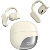 Resim Wiwu Kulak Içi Bluetooth Kulaklık Dijital Şarj Göstergeli Wiwu T20 Openbuds Tws V5.3 Krem 