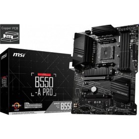 Resim MSI B550-A Pro AMD B550 4400 MHz (OC) DDR4 Soket AM4 ATX Anakart 