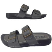 Resim Alc Eren Erkek Gri Çift Tokalı Ortopedik Taban Günlük Terlik Gri 