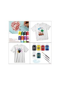 Resim Kumaş Boyası, Canlı Renkler, Solmaz, Tişört, Çanta, Tekstil Boyası-açık Mavi 30ml-1 Adet Çok Renkli 