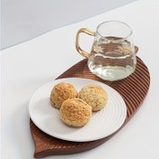 Resim Vintage Ceviz Ahşap Tepsi, Yaprak Şeklinde Servis Tabağı – Kahvaltı İçin Mükemmel, Çok Fonksiyonlu Tabak, Dayanıklı Çay Tepsisi, Ev Mutfağı & Restoran Dekorasyonu Gıda Teması Olmayan 