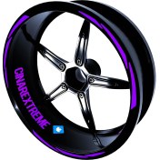 Resim Çınar Extreme 3 Parça Tasarımlı Jant Şeridi Sticker Reflektif & Floresan Renkler Çınar Extreme 