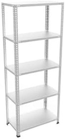 Resim Rafburada 5 Katlı 43X93-100 Cm Galvaniz Çelik Raf. Depo, Kiler, Dosya Rafı -1.50 Mm 